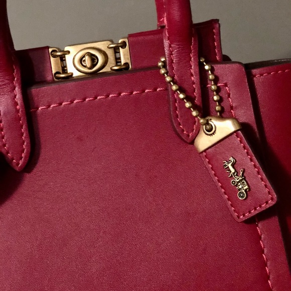 Coach Deep Red Troupe Tote 16 - Picture 14 of 15